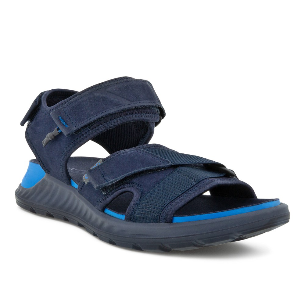 Sandalias Hombre - ECCO Exowrap 3S Velcro - Azul Marino - ZLQ083195